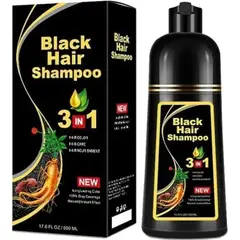 SM - Shampoo Tinte Para El Cabello 3 en 1 Negro - 500 ml