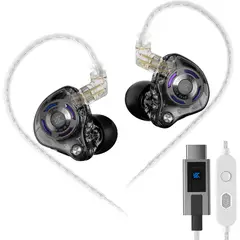 KZ - Audifonos Gale, Gamer, Tipo C, Cable M2 Dac Ecualizador Negro