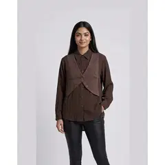 PEACE AND LOVE - Bluson Marron Modelo Coreano Importado