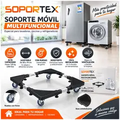OEM - Soporte Móvil SOPORTEX SMS-01M para Lavadora Refrigeradora y Cocina 120kg