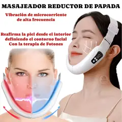 OEM - Masajeador Facial de Adelgazamiento de Papada V-FACE Microcorriente EMS + Fotones Led