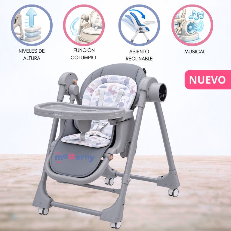 Silla de Comer Columpio Eléctrica «BALANZE» Gray