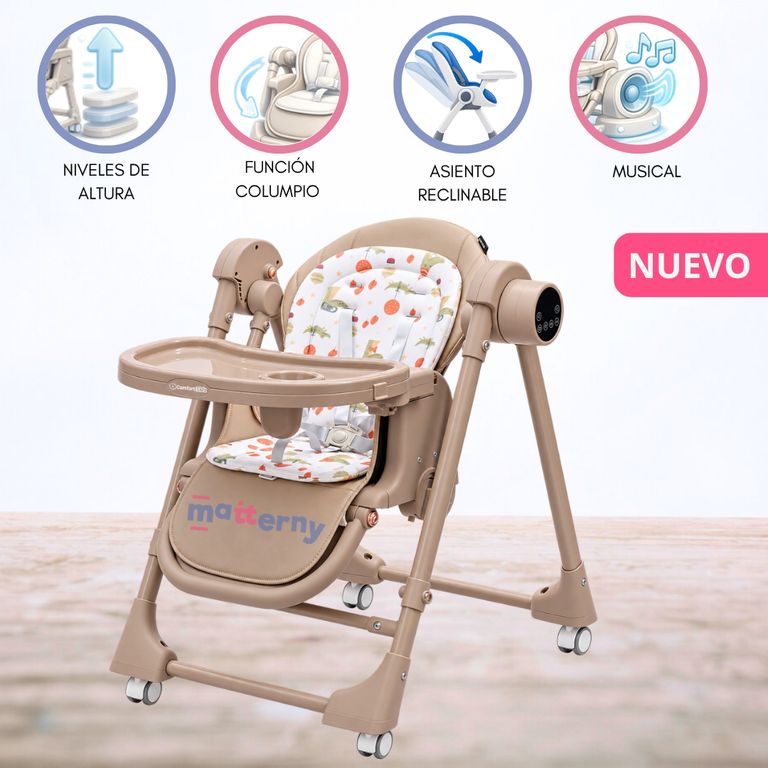 Silla de Comer Columpio Eléctrica «BALANZE» Kakhi