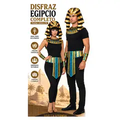 GENERICO - Disfraz Egipcio Completo para Adulto Halloween Fiesta Cosplay