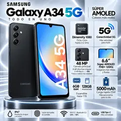 SAMSUNG - Celular Galaxy A34 5G 6GB RAM 128GB