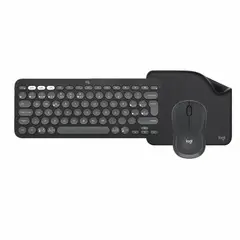 LOGITECH - Combo K380s + M240 + Mouse Pad Negro