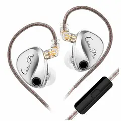 KZ - Audífonos Castor Pro Plateado Con Micrófono – IEM Hi-Fi Doble Driver
