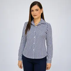 TULULA - Blusa Toscana a Rayas Cuello Camisero