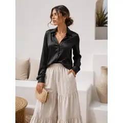 Ama Outfitters - CAMISA SATINADA CAMILA