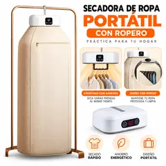GENERICO - SECADORA DE ROPA PORTATIL CON ROPERO