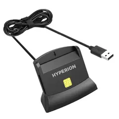 HYPERION DIGITAL SECURITY - Lectora de Tarjeta Hyperion Card Master DNI/MicroSD/SD/SIM Negro