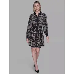 KARL LAGERFELD - VESTIDO CON DETALLES EN BIRCH KL