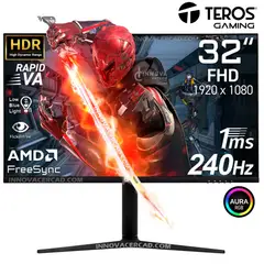 Teros - Monitor Gaming 32" TE-3220G VA Full HD 1920 x 1080, 240Hz, 1Ms, HDR, FreeSync, RGB