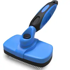 IMPORTADO MC - Cepillo para Perros y Gatos Removedor de Pelo Corto y Largo con Cerdas Retráctiles Color Azul