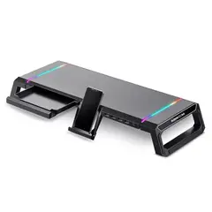 AIRBOOM - Base Para Monitor AB089 RGB USB Multifuncional