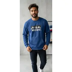 GENERICO - Polera Sin Capucha Con Bolsillo Canguro Estampado