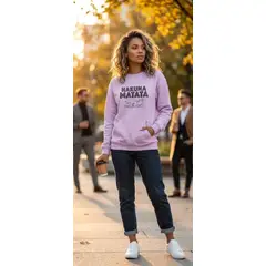GENERICO - Polera Sin Capucha Con Bolsillo Canguro Estampado