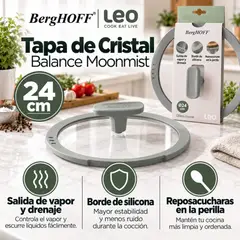 Berghoff - Tapa de Cristal Balance Moonmist 24 cm