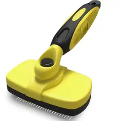 IMPORTADO MC - Cepillo para Perros y Gatos Removedor de Pelo Corto y Largo con Cerdas Retráctiles Color Amarillo