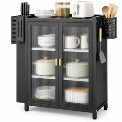 INSPIRA MARKET - Estante Organizador de Cocina con Puertas 59 x 45 cm para Vajilla y Utensilios