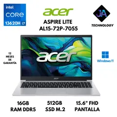 ACER - LAPTOP ASPIRE LITE AL15 CORE I7 13620H 16GB RAM 512GB SSD 15.6" FHD WINDOWS 11
