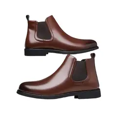 VATYERTY - Botines Chelsea para hombre Marrón
