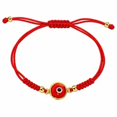 GENERICO - Pulsera Roja Ojo Turco Ajustable Mujer Protección y Estilo