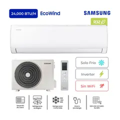 SAMSUNG - Ecowind Inverter Wall-mount Refrigerante R32 Sólo Frio 24,000 BTUh