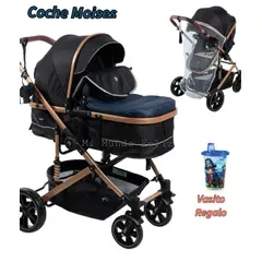 Baby - Coche para Bebe Moises Grand Gold Blu