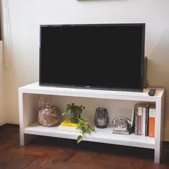 ALL CENTER MUEBLES DE MELAMINA - Centro de Entretenimiento TV Blanca - Melamina 36mm