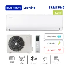 SAMSUNG - Ecowind Inverter Wall-mount Refrigerante R32 Sólo Frio 24,000 BTUh