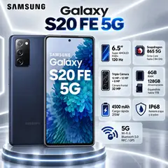 SAMSUNG - Celular Galaxy S20 FE 5G 128GB 6GB RAM  AZUL / AZUL / AZUL