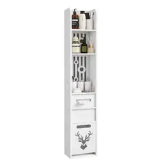 INSPIRA MARKET - Organizador de Baño Vertical 120 cm con 8 Cajones y Estantes