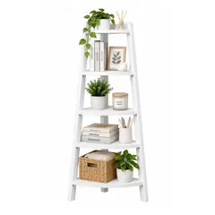 INSPIRA MARKET - Organizador Estantería Escalera de 5 Niveles 106 x 30 cm para Libros y Decoración