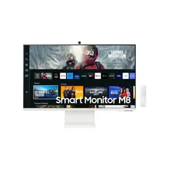 SAMSUNG - Monitor SMART LS32FM801ULXPE 32 4K WIFI BLUETOOTH WEBCAM USB C PARLANTES