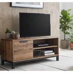 DABUILDINGSER ACEROS & MUEBLES - Mueble Para TV Hasta 55" Moderno Olso Marron | DABUILDINGSER