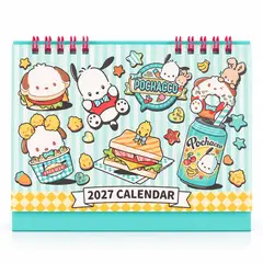 SANRIO - Calendario de Escritorio 2027 Pochacco con Espiral 18 cm