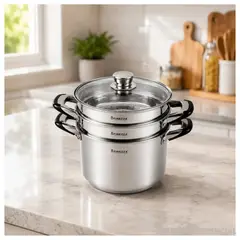 FINEZZA - Olla Espaguetera de Acero Inoxidable de 6 litros con Tapa Escurridora - FZ-0062SP