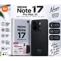 REDMI - Celular Xiaomi Note 17 Pro Max 5G 8+ 8 RAM 256GB NEGRO