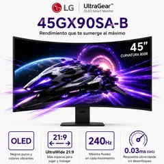 LG - MONITOR GAMING 45GX90SA-B 45 UltraGear OLED Curvo WQHD 240Hz NEGRO