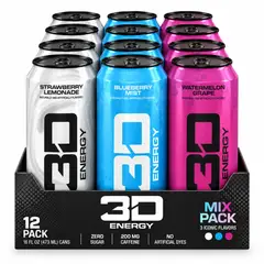 3D - Bebida Energizante Pack Mix x12 - 12 Latas Surtidas 473 ml