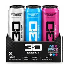 3D - Bebida Energizante Pack Mix x3 - 3 Latas Surtidas 473 ml