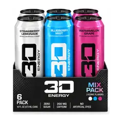 3D - Bebida Energizante Pack Mix x6 - 6 Latas Surtidas 473 ml