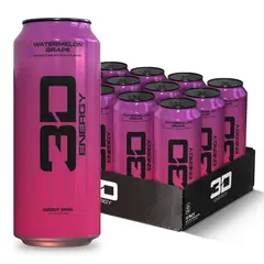 3D - Bebida Energizante Pack x12 Watermelon Grape - 12 Latas 473 ml