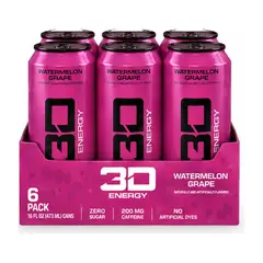 3D - Bebida Energizante Pack x6 Watermelon Grape - 6 Latas 473 ml