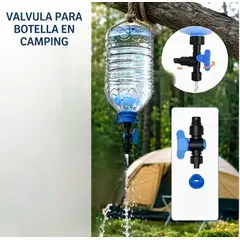 GENERICO - Válvula de control de agua en botella para camping al aire libre
