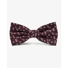 Andrew'S Ties - Pajarita Color Vino con Diseño