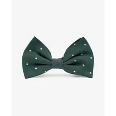 Andrew'S Ties - Pajarita Color Verde Esmeralda con Puntos