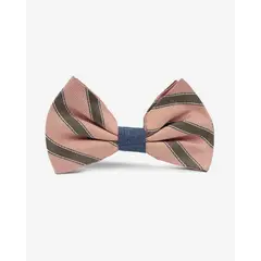 Andrew'S Ties - Pajarita Color Palo Rosa con Diseño a Rayas