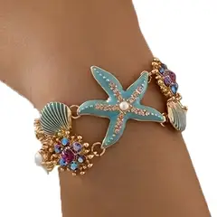 VATYERTY - Pulsera para Mujer con Diseño de Estrella de Mar Azul
